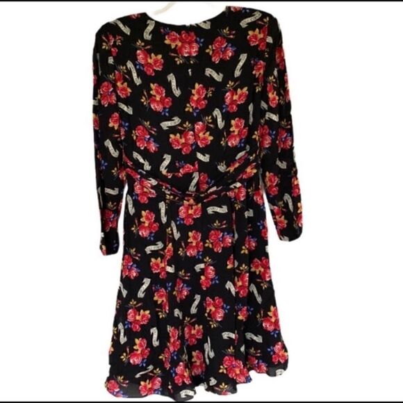 Vintage Dana Buchman Floral Silk Dress Size 6 - Picture 4 of 9